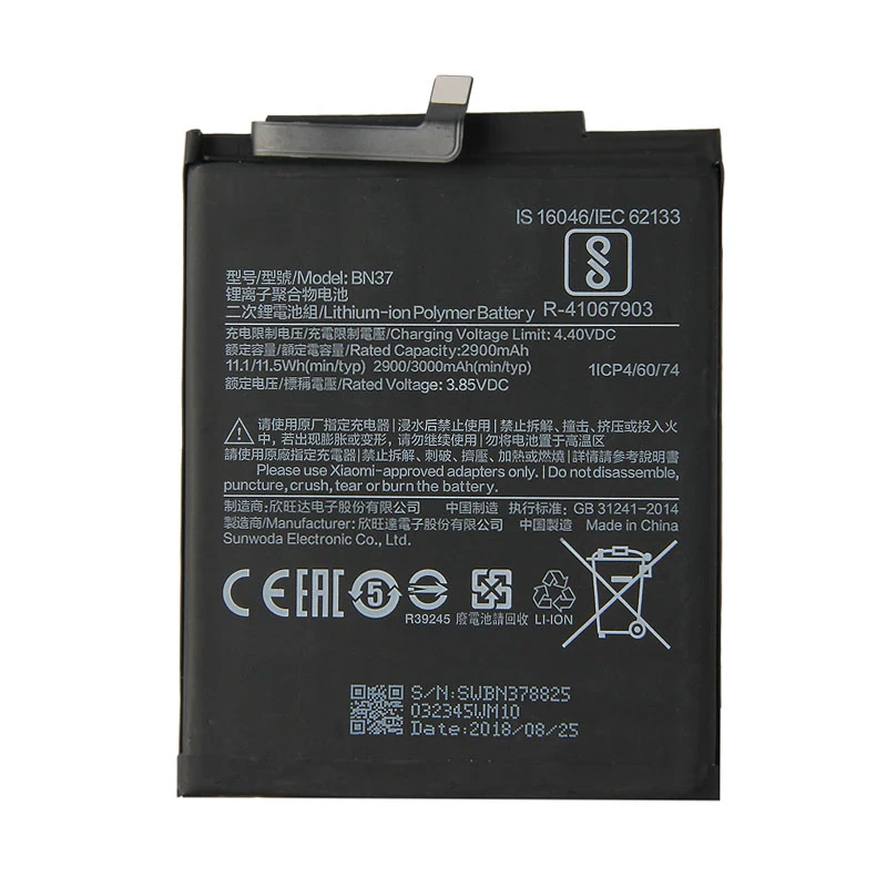 Original BN37 Mobile Phone Battery For Xiaomi Redmi 6 Redmi 6A 2900mAh Replacement Li-ion Battery + Tool Original BN37 Mobile Phone Battery For Xiaomi Redmi 6 Redmi 6A 2900mAh Replacement Li-ion Battery + Tool