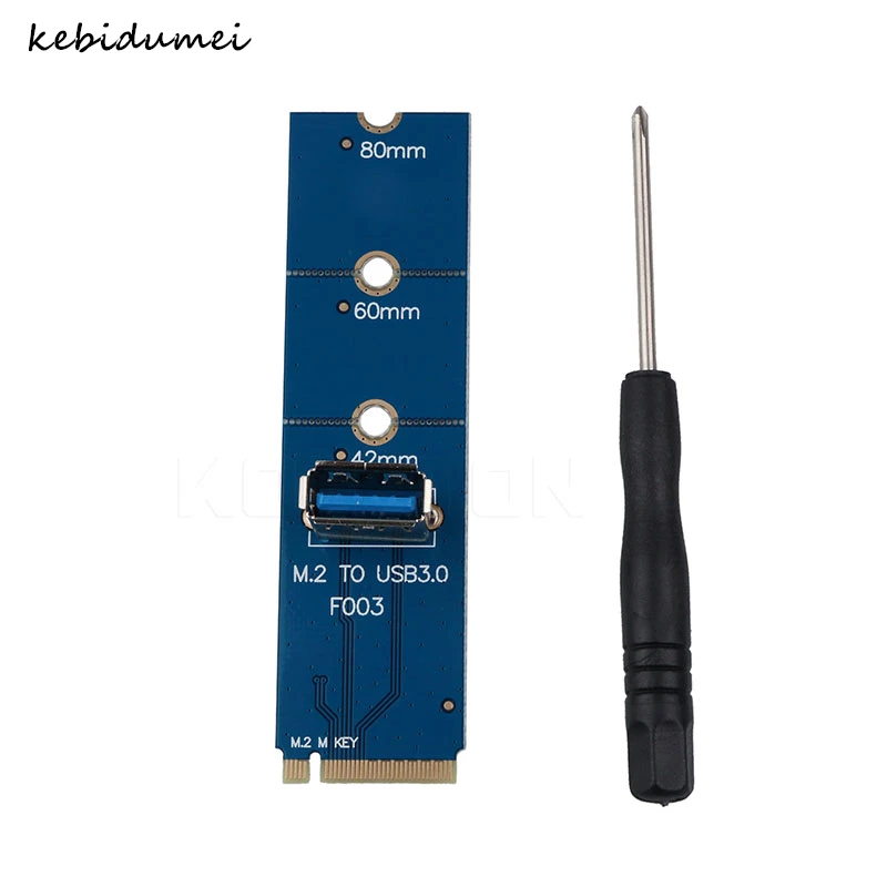 Профессиональный адаптер Kebidumei NGFF M.2 к USB3.0 для карт M2 PCIe PCI-E Riser Card биткоина Litecoin