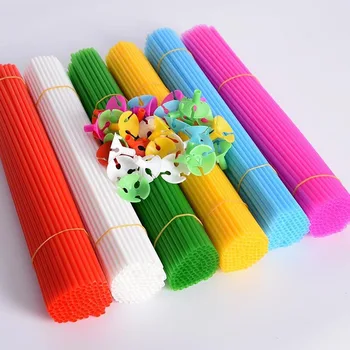 

Latex Balloon Stick Rods 50pcs Plastic Balloon Accessories 40cm Balloon Holder Sticks Cup Wedding Decoration