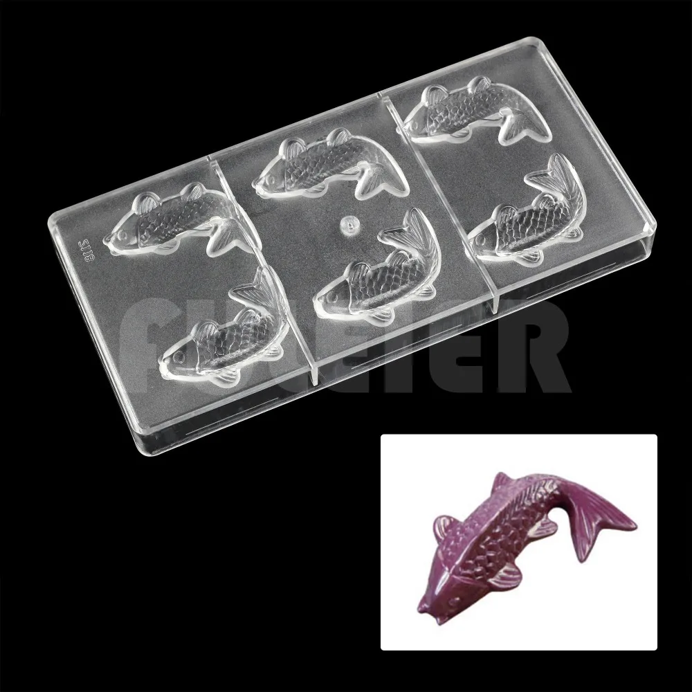 

Bakeware Koi / fish shape Mold for Chocolate, DIY baking tool candy pastry Mold Cake confectionery Polycarbonate chocolate Mould