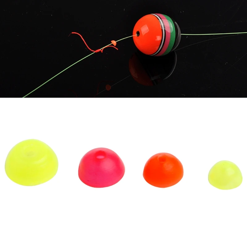 

100Pcs Fishing Space Beans Half Round Float Stopper Ball Tackle Lure Accessories