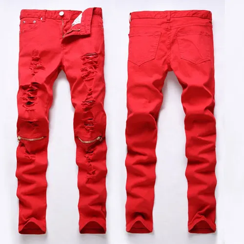 Fashion Mens jeans Designed Straight Slim Fit Denim Jeans Trousers ...