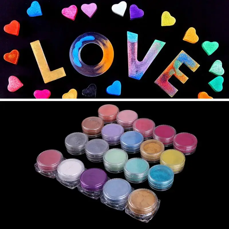 

Mica Powder 20 Color Soap Dye Pigment Powder Soap Making Colorant For Bath Bomb Nail Glitter Ultrafine Pearl Powder