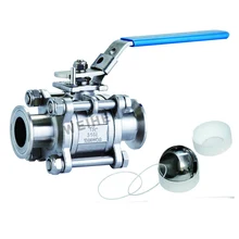 Зажим на сантехническую трубу "-4,0 дюймов нержавеющая сталь 304 3/4 санитарно 3 шт. все включено шаровой клапан