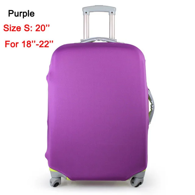 PURPLES Полиэфирная молния багаж чемодан защитная сумка чехол эластичный и прочный багаж аксессуары для путешествий - Цвет: PURPLES