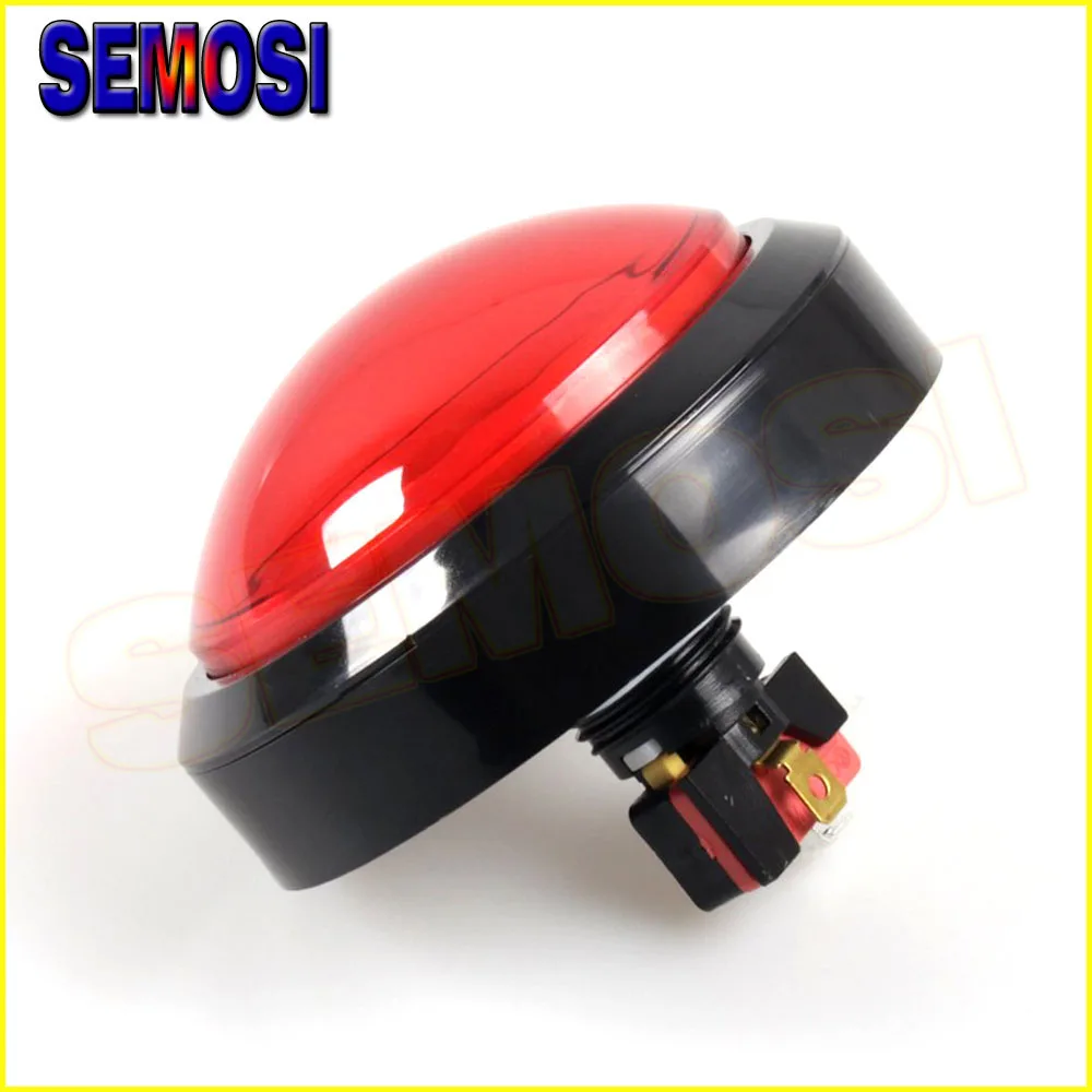 

Big Dome Pushbutton 100mm Illuminated Arcade Push Buttons Led 12v Power Button Switch Push Button with Microswitch
