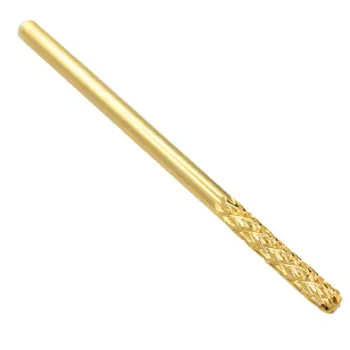 

5x Nail Art Manicure DIY Polish Electric File Carbide Drill Bit Golden(Type 6)