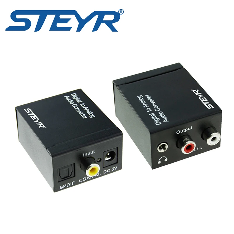 STEYR DAC D/A SPDIF Toslink коаксиальный цифровой аудио RCA аналоговый конвертер с адаптером
