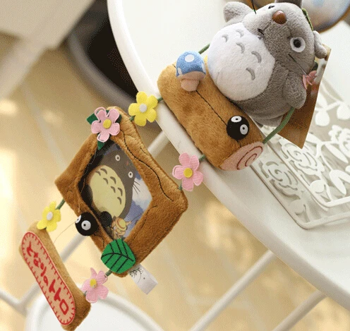 

Cute 1pc 30cm Miyazaki Hayao totoro funny plush hanging photo frame stuffed toy gift