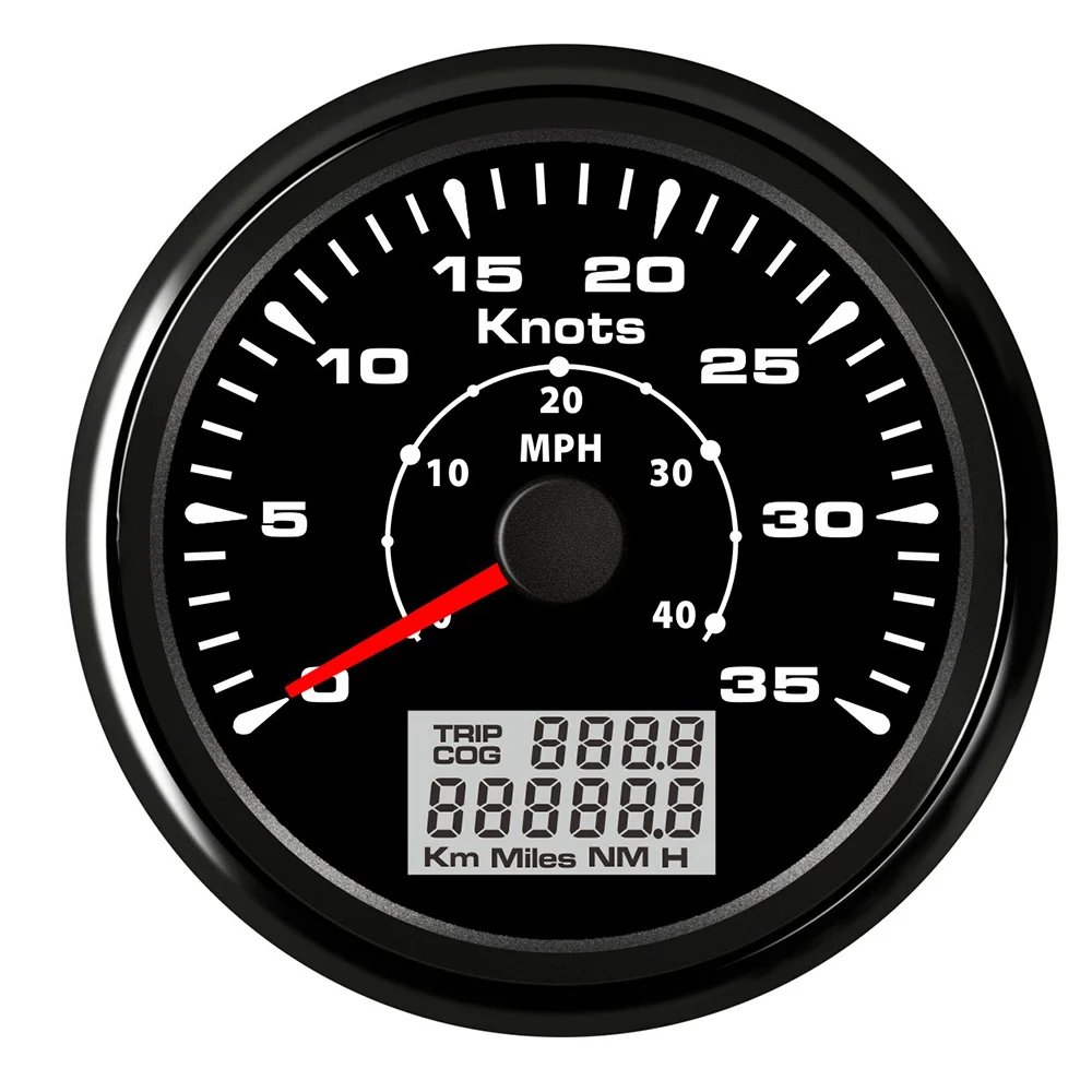 

Universal Marine Car GPS Speedometer 40 MPH / 80 MPH Speedometer Gauge with 7 Colors Backlight Waterproof IP67 for Audi BMW