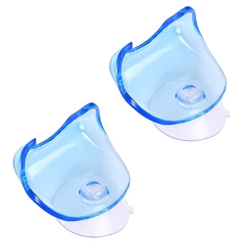 

2 Pcs Clear Plastic Suction Razor Holder Rack Bathroom Razor Storage