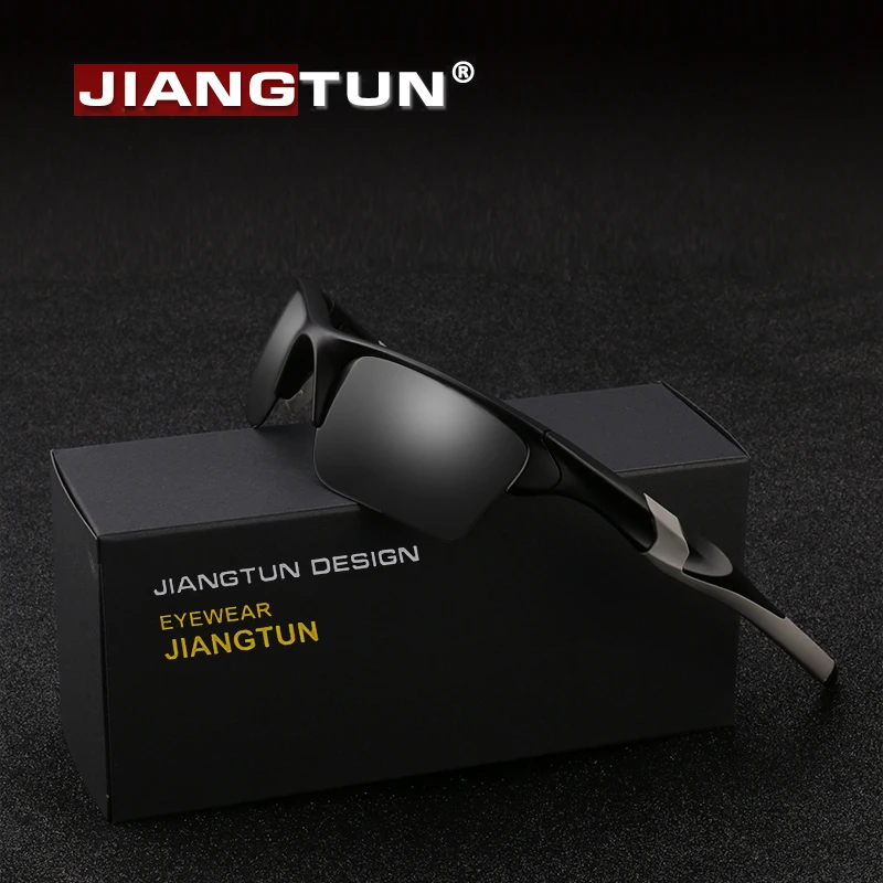 

JIANGTUN High Quality TR90 Polarized Sport Sunglasses Men Brand Designer Cool Driving Fishing Male Sun Glasses Shades JT8708