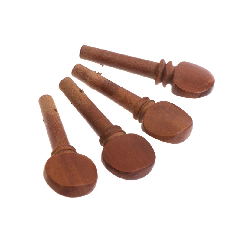 

4pcs 1/8 Jujube Wood Violin Tuning Pegs Endpin Set Replacement