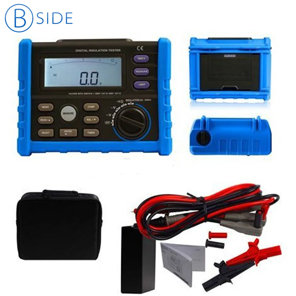 

Bside AIM01 High Precision Megger Digital Insulation Resistance Meter Tester Multimeter 10G ohm 1000V Medidor