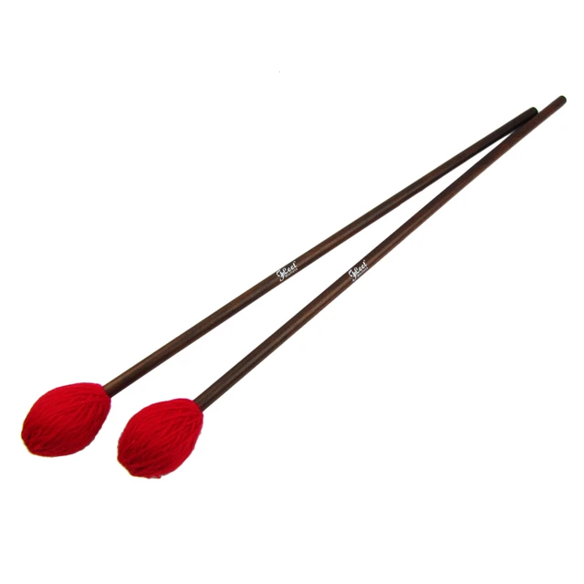 Marimba – maillets à Percussion, 1 paire, baguettes, fil moyen dur, tête  rouge pour Instruments, accessoires de tambour - AliExpress