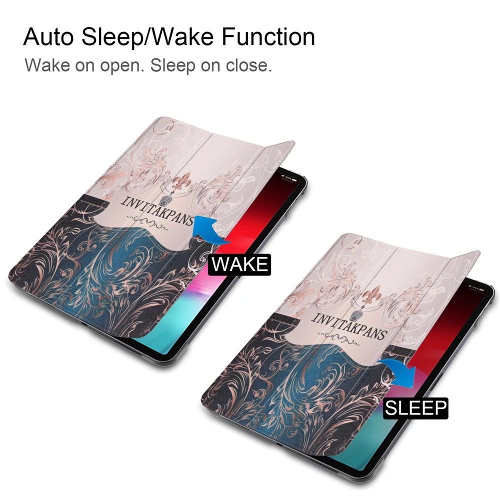 Чехол для нового IPad Pro 12,9 дюйма 2018, Kemile Ultra Slim Auto Sleep Wake бизнес Чехол-подставка для iPad Pro 12,9 дюйма 2018 планшета