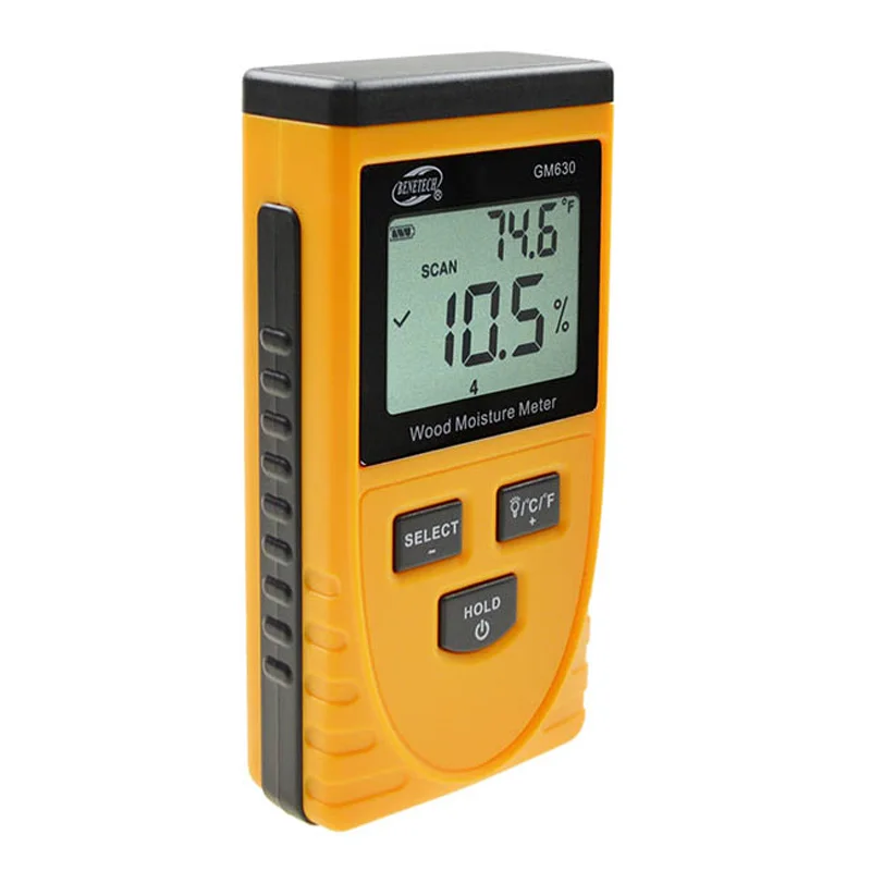 Цифровой индукционный деревянный Измеритель влажности тестер температуры и влажности индукционный тестер влажности ЖК-дисплей гигрометр с дисплеем GM630