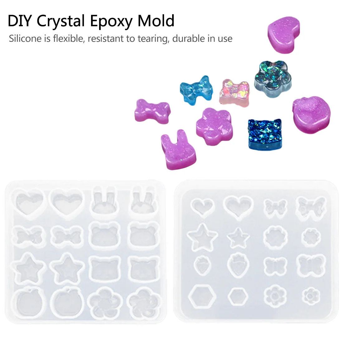 

Rectangle Cabochon Silicon Pendant Molds For Epoxy Resin Crystal Many Patterns Mold Making Jewelry Tools Art Making DIY