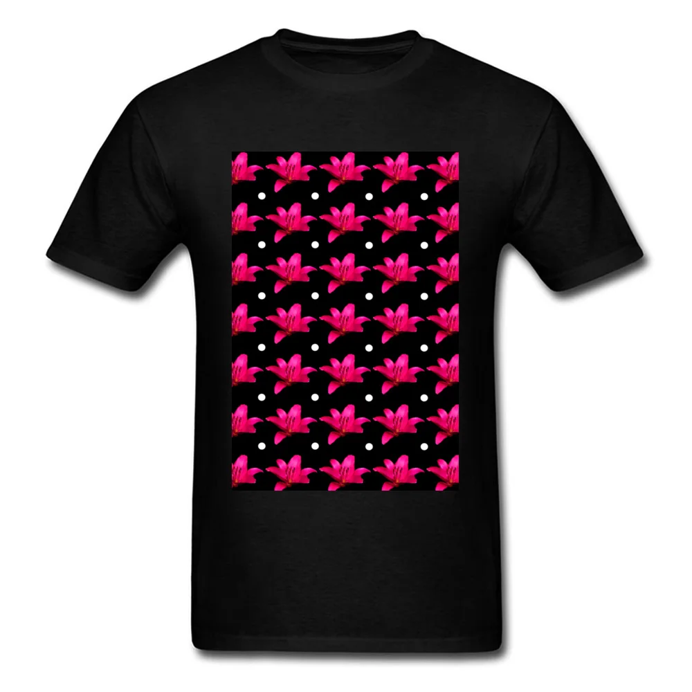 Pink Lily Pattern_black