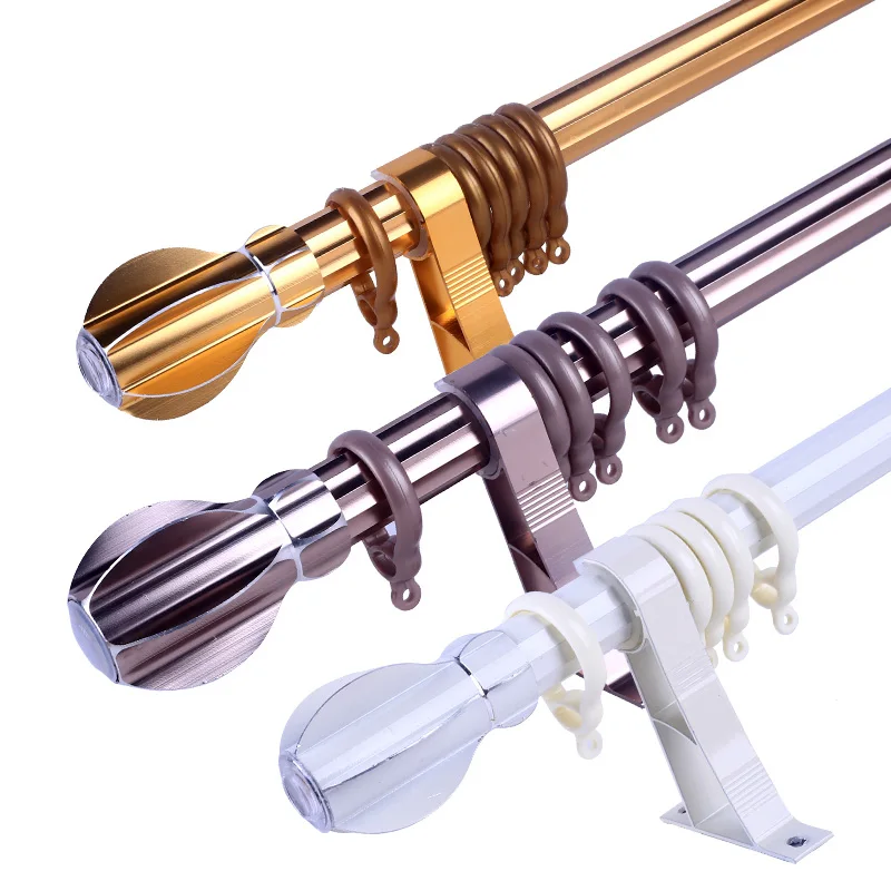 Curtain rods Roman rods thick aluminum alloy silent single rod double