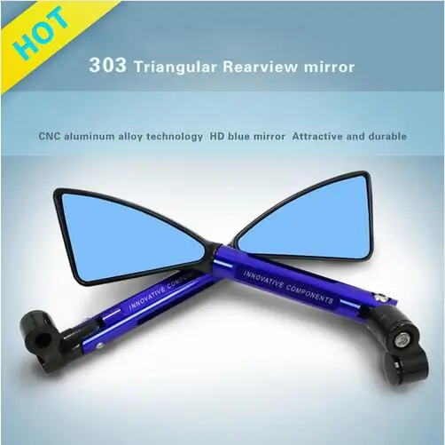 

WINTUWAY CNC Rear View Mirror HD Motorcycle Motorbike Rear View Mirror Triangle Aluminum Alloy Reverse Mirror For YAMAHA RIZOMA