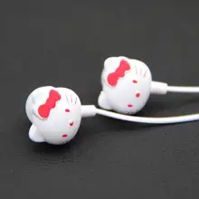 Cheapest Earphones Cute Hello Kitty In-ear Earphone Cartoon Headset Sports Portable Earphone For All Phone For Ipod/Mp3/Mp4