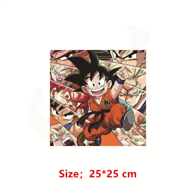 Популярный аниме Жемчуг дракона патч для одежды 25*25 см Железный на патч ручной работы детская футболка термотрансферный плакат стикер
