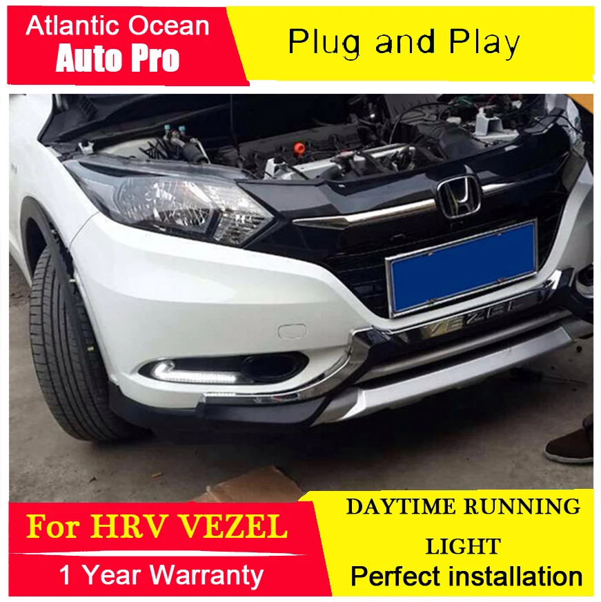 

AUTO PRO for Honda HRV Car Styling LED Daytime Running for Honda HRV LED DRL 2014-2015 VEZEL DRL LED Automobiles fog lamps