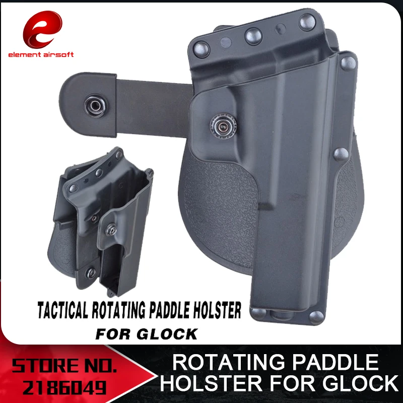 Buy Element Airsoft Glock 17 Holster Tactical Rotating Paddle Holster Gun 360