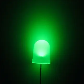 

100 PCS LED 10mm Diffused LED DIODE Green 10MM Round top Emitting Diodes Ultra Bright LED Lamp Light Bulb LEDS