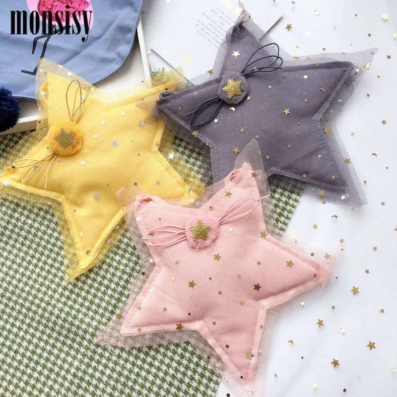 

Monsisy Lolita Girl Lace Star Coin Purse Children's Wallet Small Change Purse Kid Money Bag Coin Pouch Cute Cotton Baby Handbag