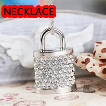 U Disk Flash Disk Crystal Lock 64GB 32GB 16GB 8GB Jewelry Usb Flash Drive Jewelry Usb Memory Pen Driver Gifts Gadget Pendrive