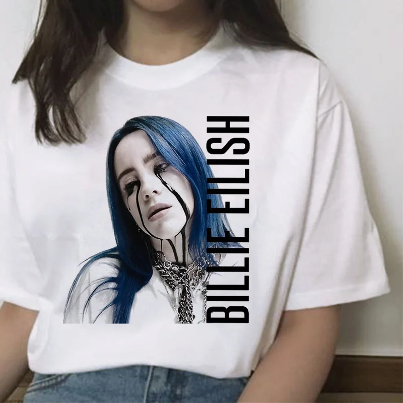 Billie eilish Футболка harajuku женская одежда femme tshir футболка s Повседневная футболка Летняя женская уличная одежда хип-хоп - Цвет: 5554