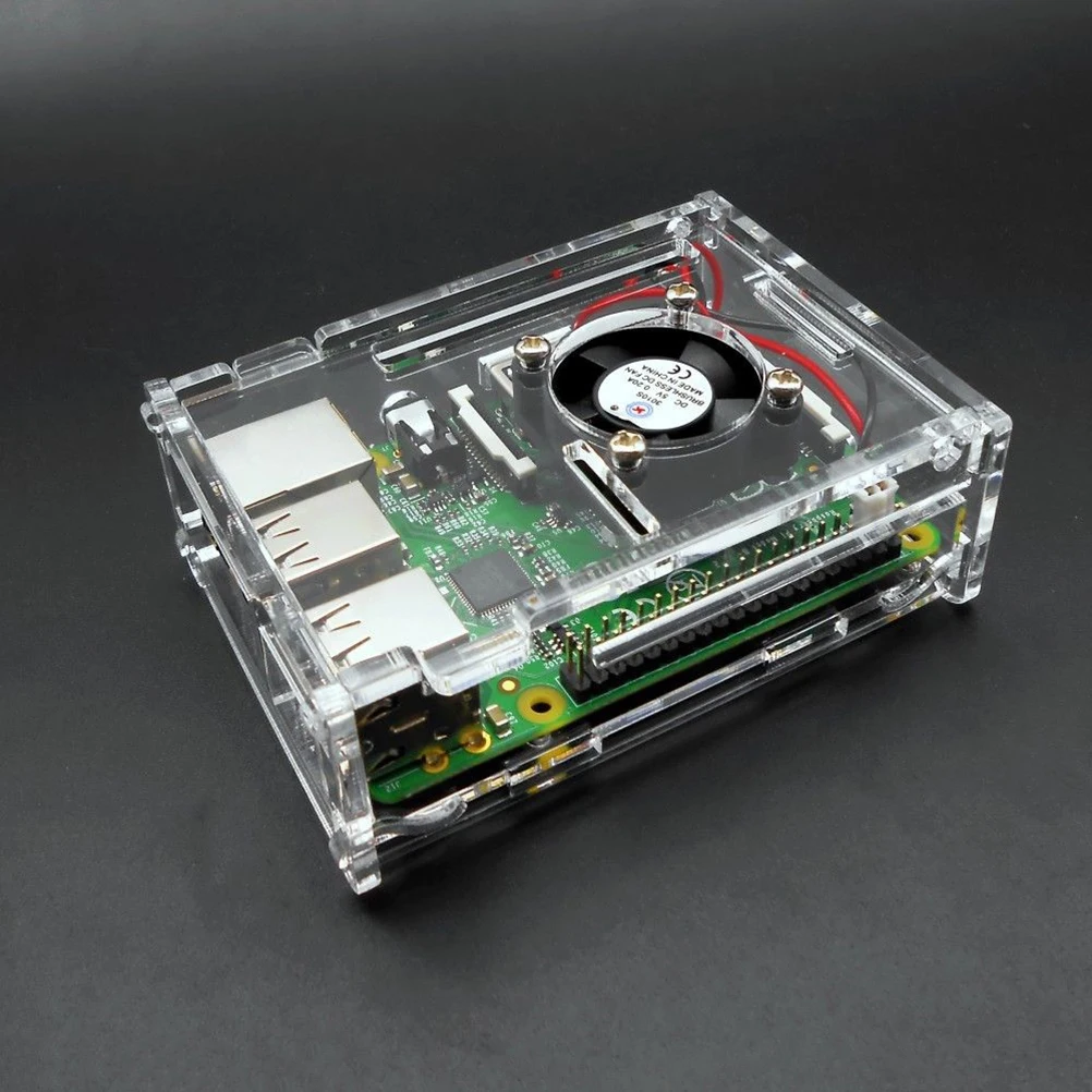 Прозрачный акриловый чехол премиум класса для Raspberry Pi 2/3/ B +|Компьютерные кабели и