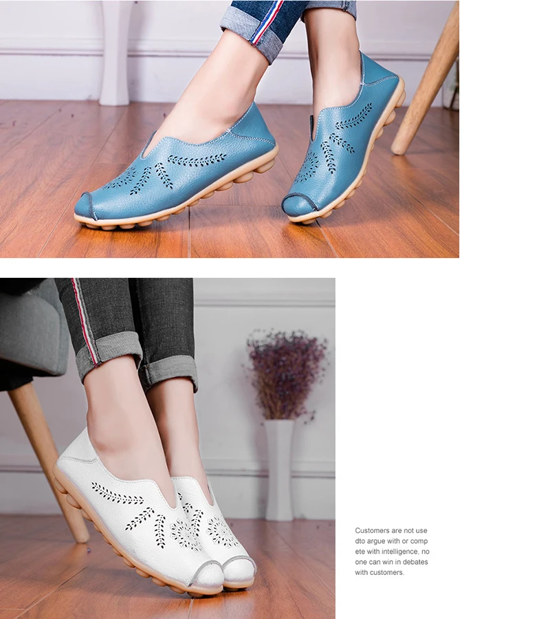 2019 Fashion Summer Women Flats Moccasins Leather Flat Casual Women Shoes plush size Basic soft Slip-On Loafers Ladies VT211 (11)