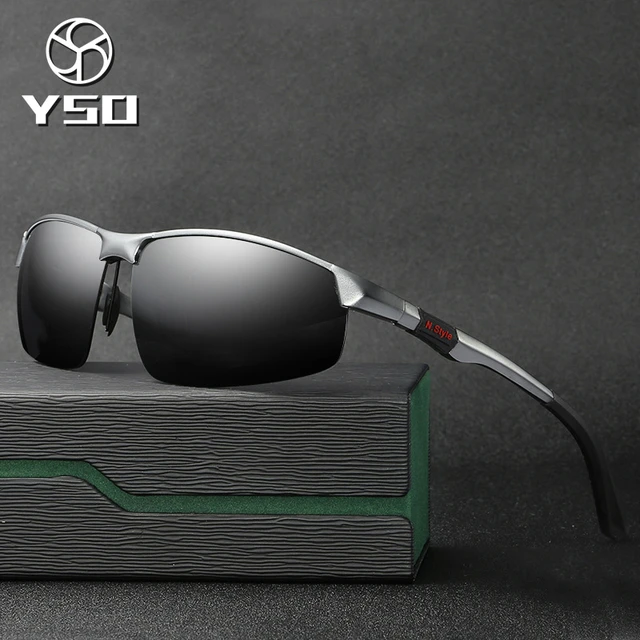 YSO Fashion Sunglasses Men Polarized UV400 Aluminium Magnesium