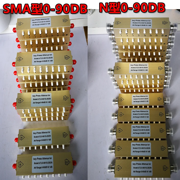 SMA N-type RF сигнал Регулируемый аттенюатор 0-30 дБ 60 дБ 90 дБ ключ Шаг Регулируемый аттенюатор