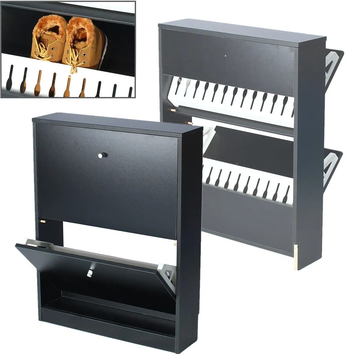 Wood Shoes Racks Storage Shoe Cabinet Large Capacity Home Furniture DIY Simple 2 Layers Shelf Organizadores