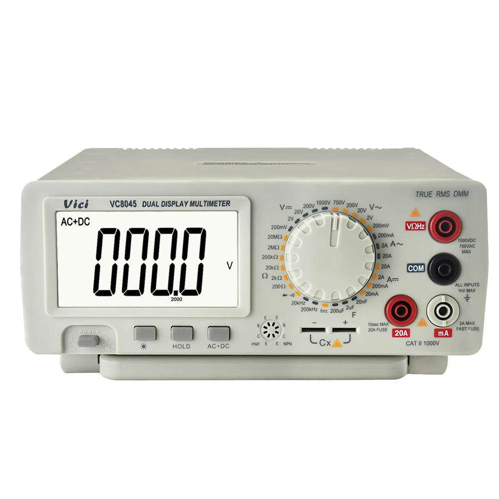 VC8045 настольный цифровой мультиметр 4 1/2 True RMS 1000 В 20A тестер Цифровой Амперметр
