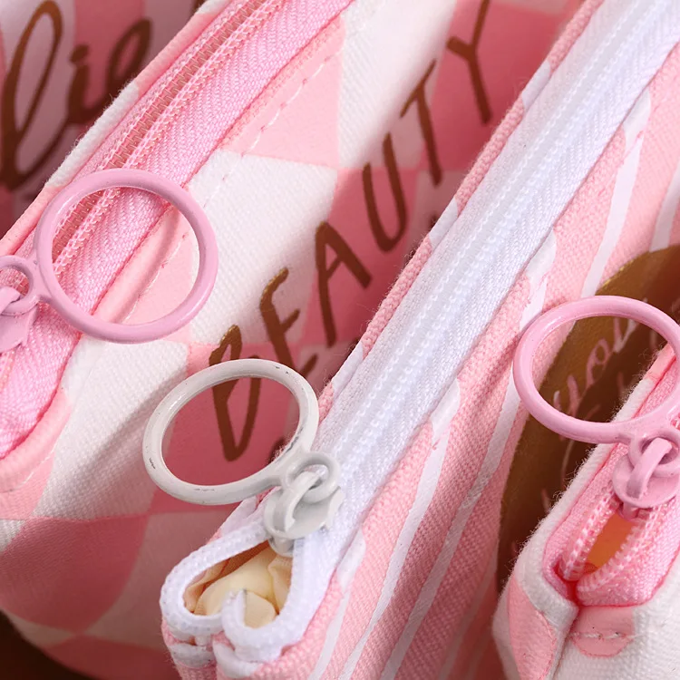 16 шт. большая вместительность kawaii пенал розовый хлопковый Пенал школьный кошелек