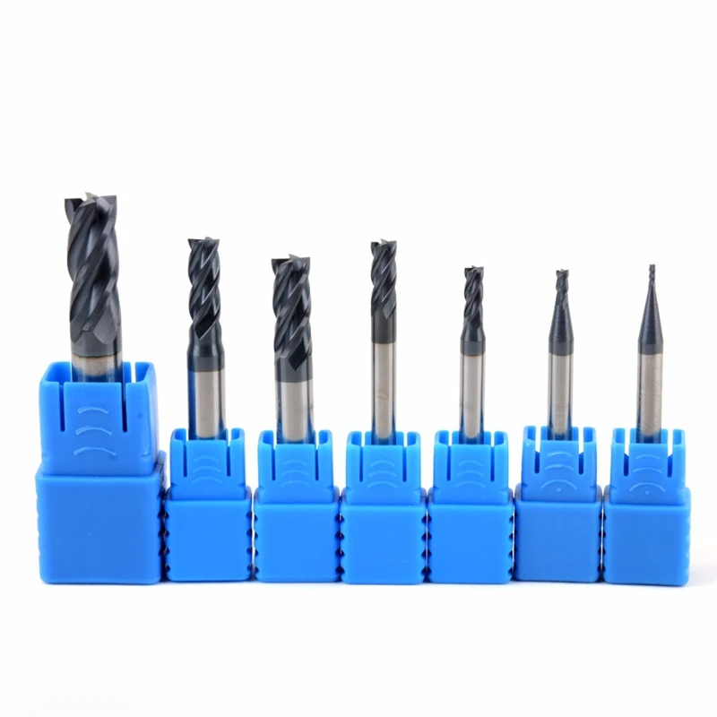 

7Pcs 4 Flutes End Mill Set 50 Degree Cnc Milling Cutter Power Tools 1/2/3/4/5/6/7/8Mm
