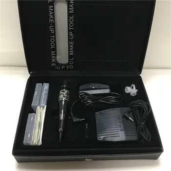 

1 Set Permanent Makeup Eyebrow Rotary Tattoo Machine Pen Kit with 10 Needles 10 Tips footpedal
