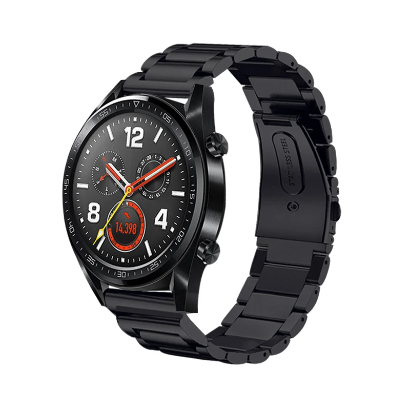 Металлический ремешок для часов из нержавеющей стали для huawei Watch GT Honor Watch Magic Band huawei gt Active 46 мм ремешок на запястье 22 мм Quick releas