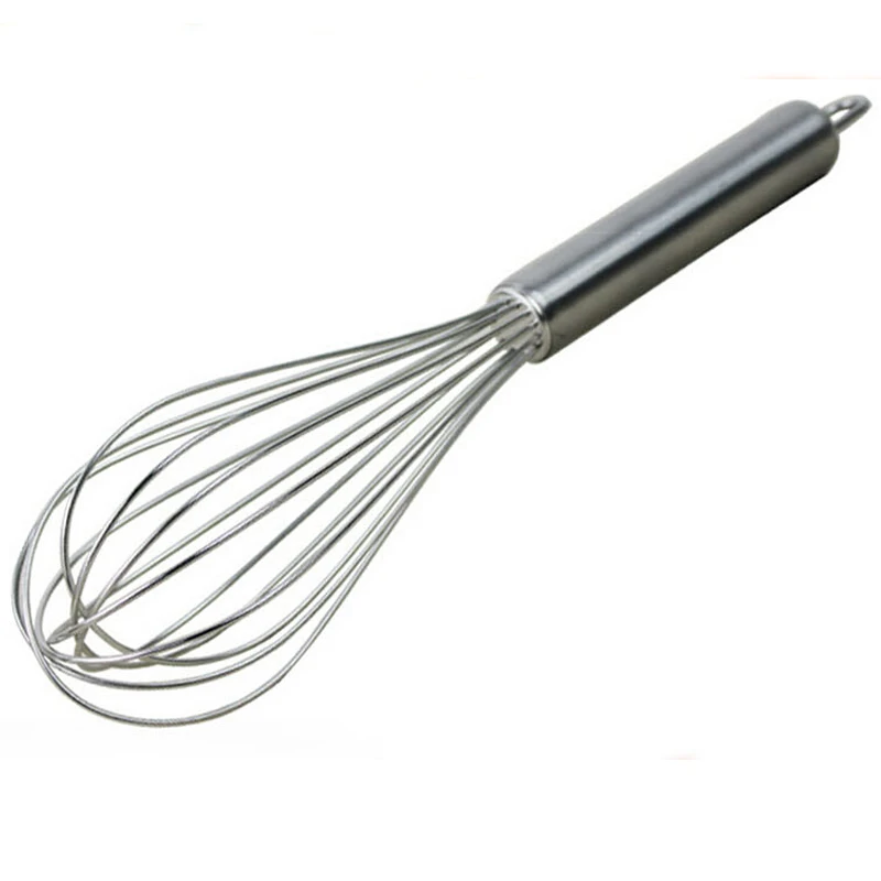 Useful Stainless Steel Egg Handle Stirring Mixing Beater Whisk Metal