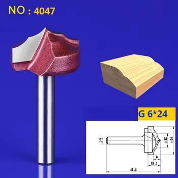 

1pcs NO:4047 6*24mm Chest/Door Engraving Machine Milling Knife,Wood Cutter Router Bit Knives 3D Lace Woodworking milling cutter