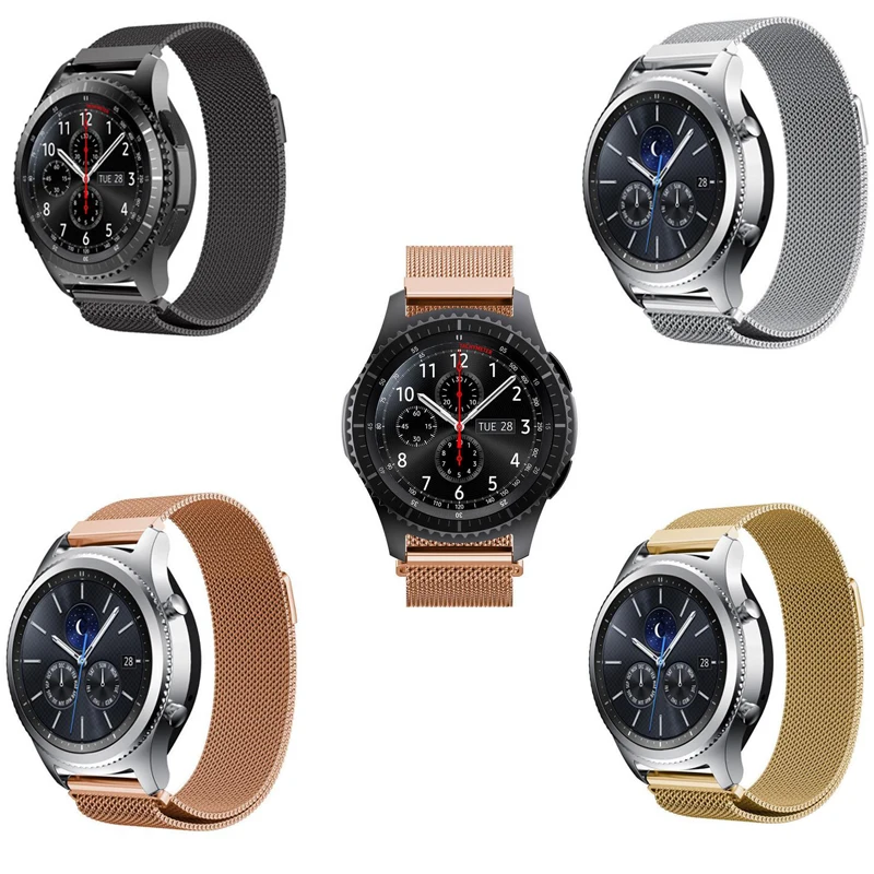 Нержавеющая сталь универсальный браслет для pebble время классический samsung Шестерни Спорт Шестерни 2 s2 S3 S4 Neo Live ремень