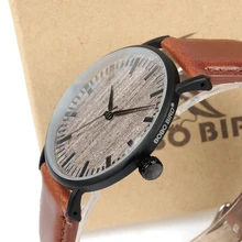 BOBO BIRD часы-браслет из WE25 Для мужчин s часы с металлическим чехол деревянный циферблат мягкий кожаный ремешок Кварцевые часы для Для мужчин Для женщин