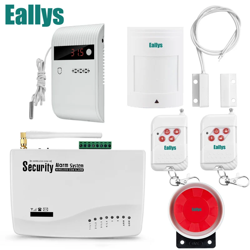 GSM сигнализация для домашней системы безопасности с проводным PIR/дверной датчик Одиночная антенна охранная сигнализация - Цвет: GSM1007