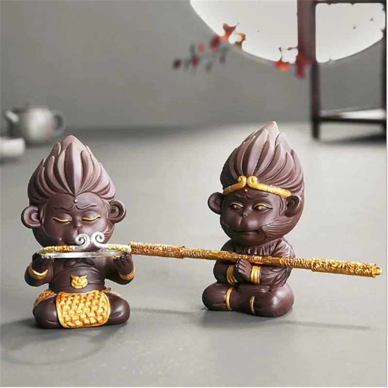 FREE SHIPPMNENT Home Decorated Car Pet Purple Clay China Legend The Monkey king