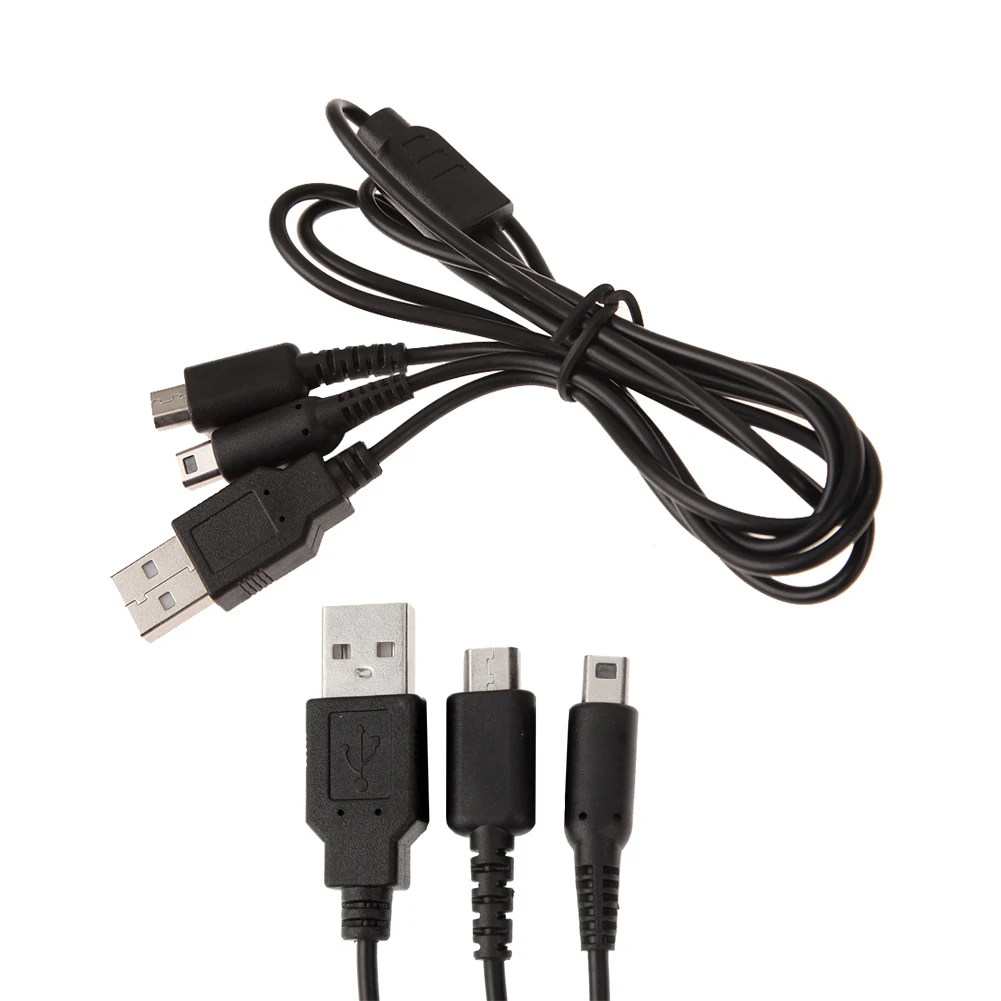 1 шт. Новый 2 в USB кабель для зарядки данных двойное соединение Nintendo NDSI 3DS NDSL